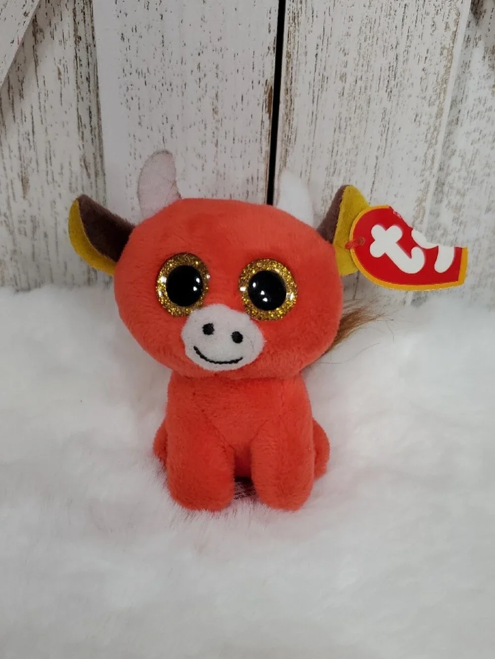 Ty Beanie Boos Plush Moose, Bull Cow, Husky Stuffed Animals